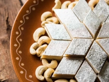 Best Diwali Delight Kaju Katli Sweet in Chennai The delicious kaju-katli is made with cashews and sugar, garnished with silver leaf.